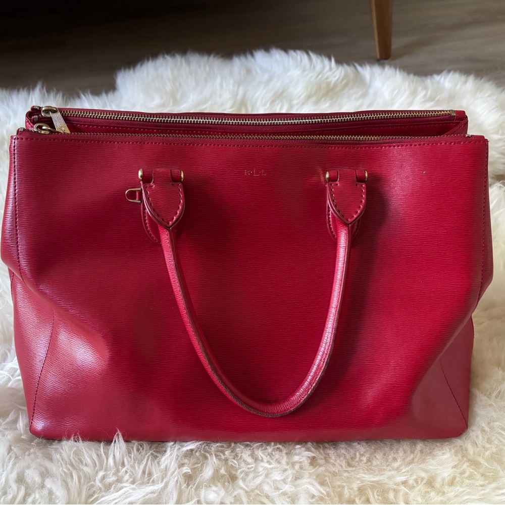 Lauren Ralph Lauren Newbury Double Zip Tote/Handbag